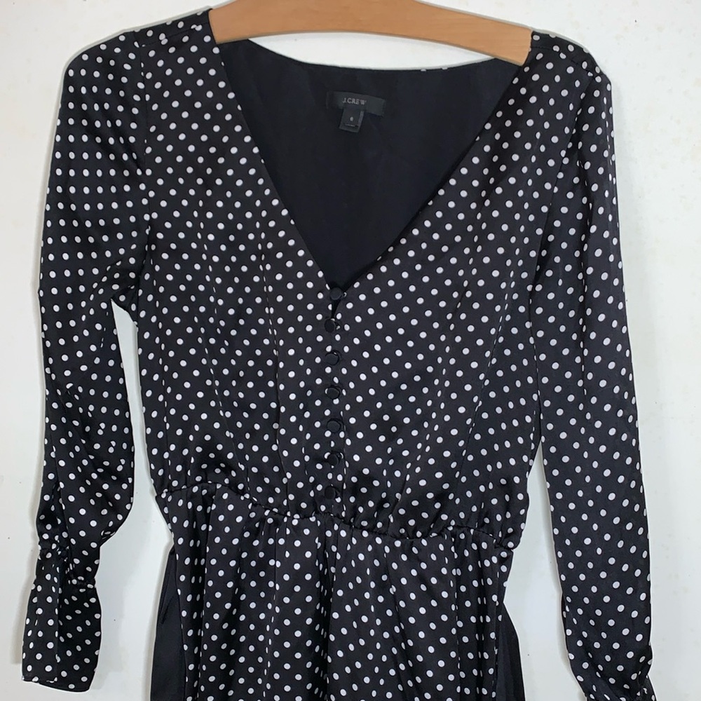 J Crew Polka Dot Silk Dress